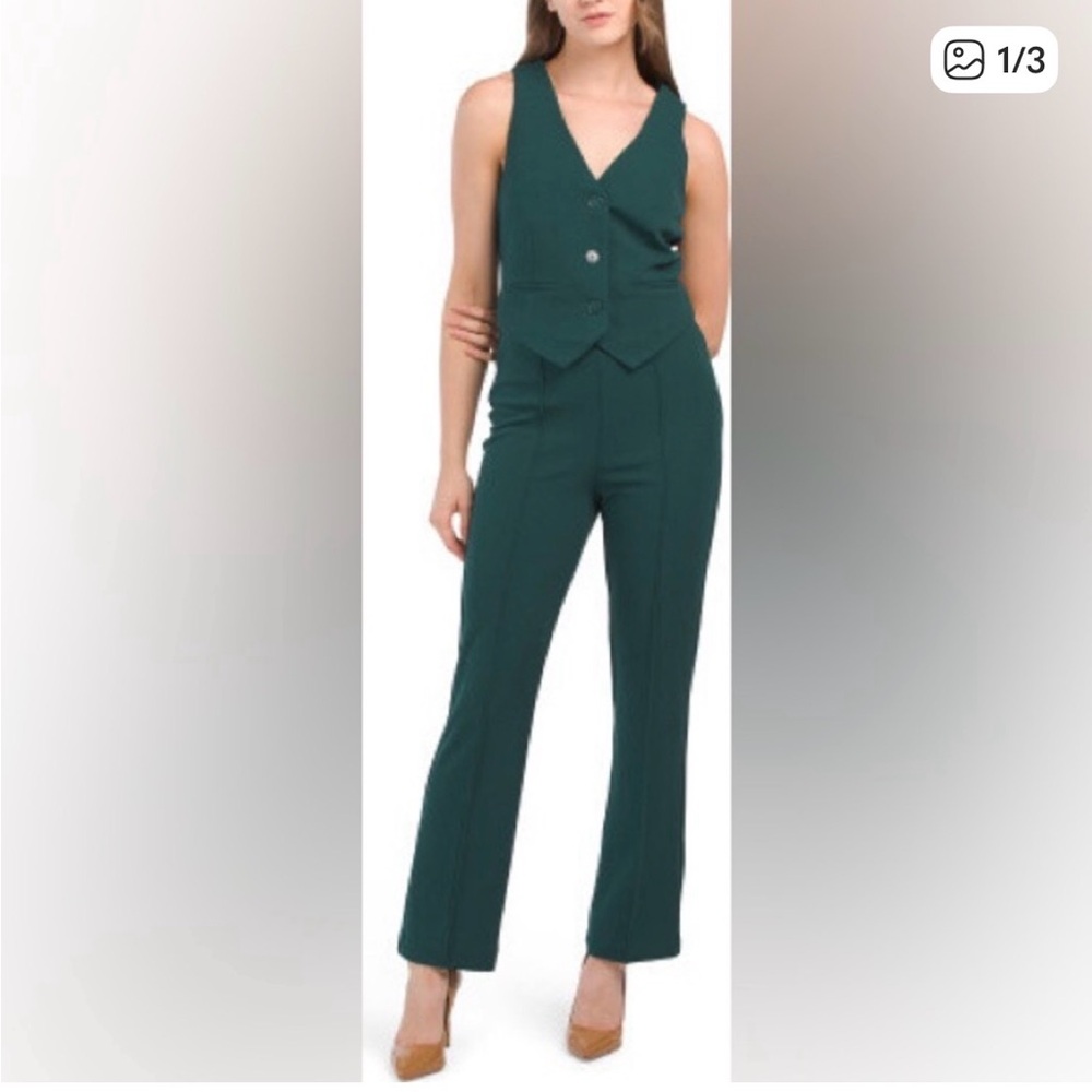 cupcakes & cashmere Teal Women's Pantsuit